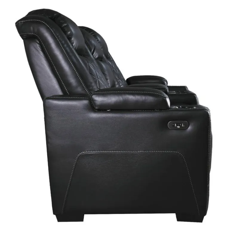 Power Modular Reclining Loveseat and Console with Cup Holders - 3 pcs