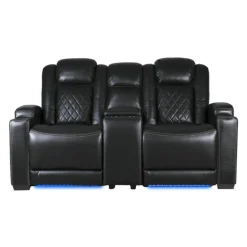 Power Modular Reclining Loveseat and Console with Cup Holders - 3 pcs