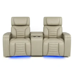 Power Modular Reclining Loveseat with Massage, Heat, and Angular Console - 3 pcs