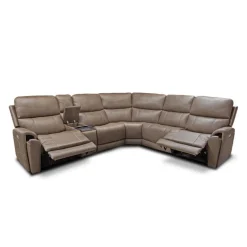 Power Modular Reclining Sectional with Console - 6 pcs