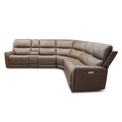 Power Modular Reclining Sectional with Console - 6 pcs