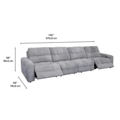 Power Modular Reclining Sofa - 4 pcs