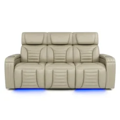 Power Modular Reclining Sofa with Massage, Heat, and Drop-Down Backrest - 3 pcs