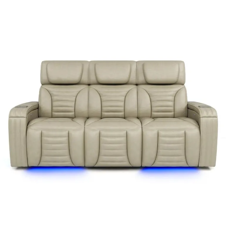 Power Modular Reclining Sofa with Massage, Heat, and Drop-Down Backrest - 3 pcs