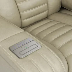Power Modular Reclining Sofa with Massage, Heat, and Drop-Down Backrest - 3 pcs
