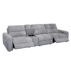 Power Modular Reclining Sofa and Console - 4 pcs