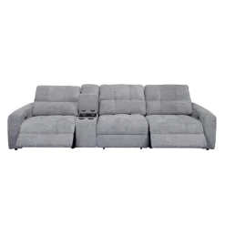 Power Modular Reclining Sofa and Console - 4 pcs