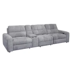 Power Modular Reclining Sofa and Console - 4 pcs