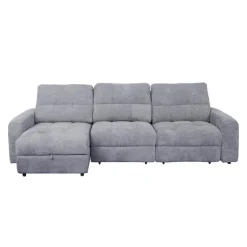 Power Modular Reclining Sofa with 1 Slider and Chaise - 3 pcs