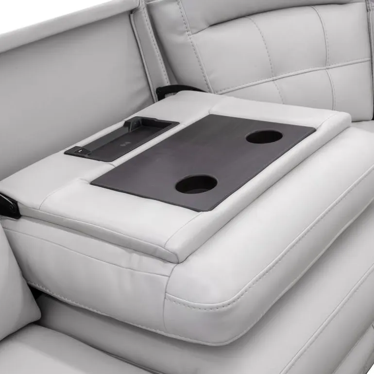 Power Modular Reclining Sofa with Fold-Down Backrest - 3 pcs