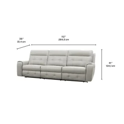 Power Modular Reclining Sofa with Fold-Down Backrest - 3 pcs