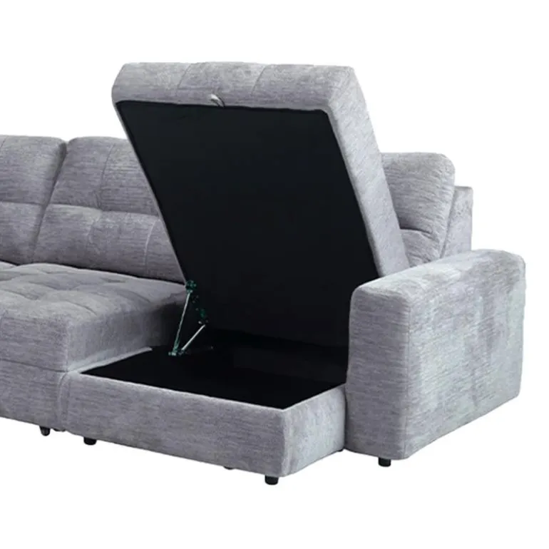 Power Modular Reclining Sectional with 1 Slider and Right-Side Chaise with Storage - 4 pcs