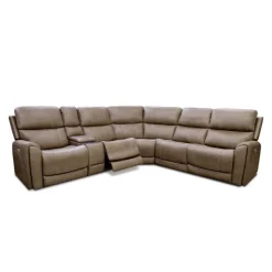 Power Modular Reclining Sectional with Console - 6 pcs