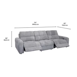 Power Modular Reclining Sofa - 3 pcs
