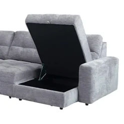 Power Modular Reclining Sectional with 2 Sliders and Left-Side Chaise with Storage - 4 pcs
