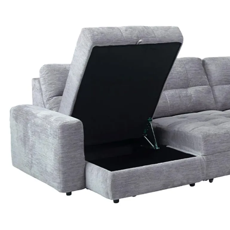 Power Modular Reclining Sectional with 2 Sliders and Right-Side Chaise with Storage - 4 pcs