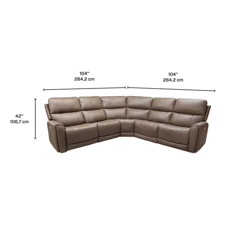 Power Modular Reclining Sectional - 5 pcs