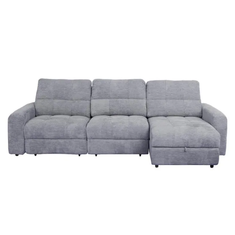 Power Modular Reclining Sofa with 1 Slider and Chaise - 3 pcs