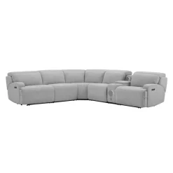 Power Modular Sectional and Console with Built-In Audio System - 6 pcs