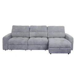Power Modular Sofa with 2 Sliders and Right-Side Chaise with Storage - 3 pcs