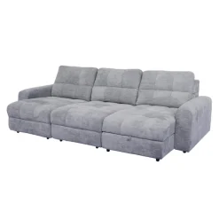 Power Modular Sofa with 2 Sliders and Right-Side Chaise with Storage - 3 pcs