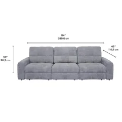 Power Modular Sofa with Sliders - 3 pcs