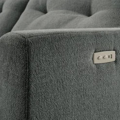 Power Recliner Loveseat and Left-Facing Chaise with Storage - Grey