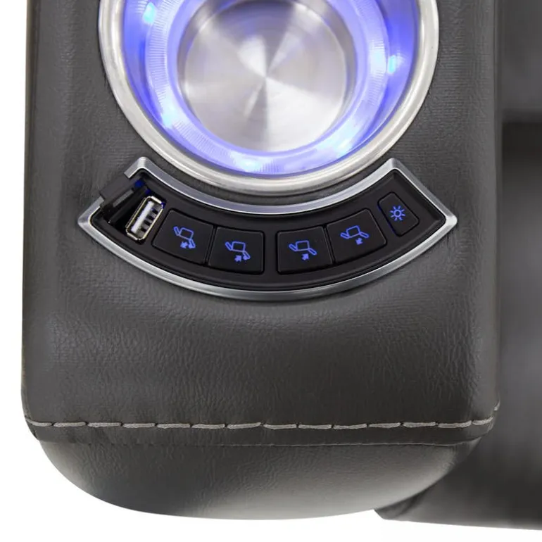 Power Recliner with Built-In Audio System - Grey