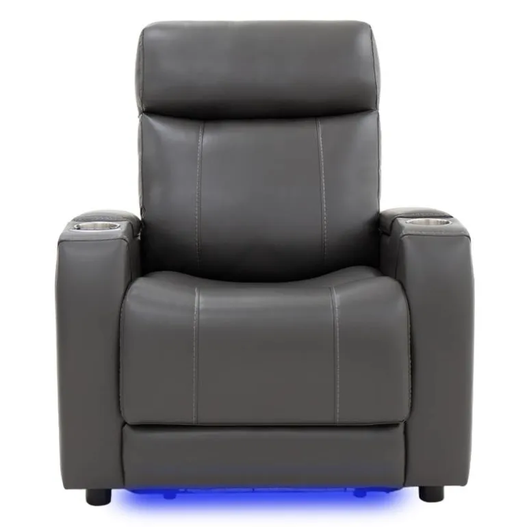 Power Recliner with Built-In Audio System - Grey