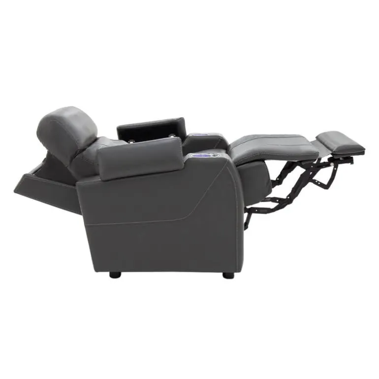 Power Recliner with Built-In Audio System - Grey