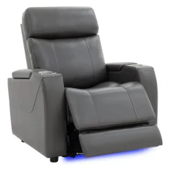 Power Recliner with Built-In Audio System - Grey