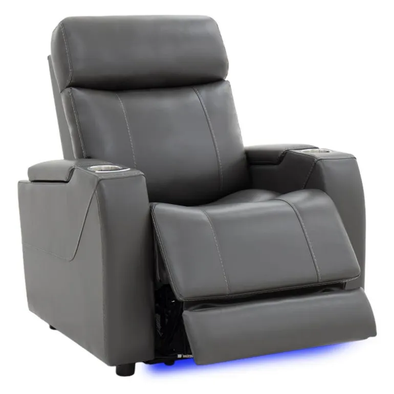 Power Recliner with Built-In Audio System - Grey