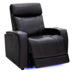 Power Recliner with Built-In Audio System - Black