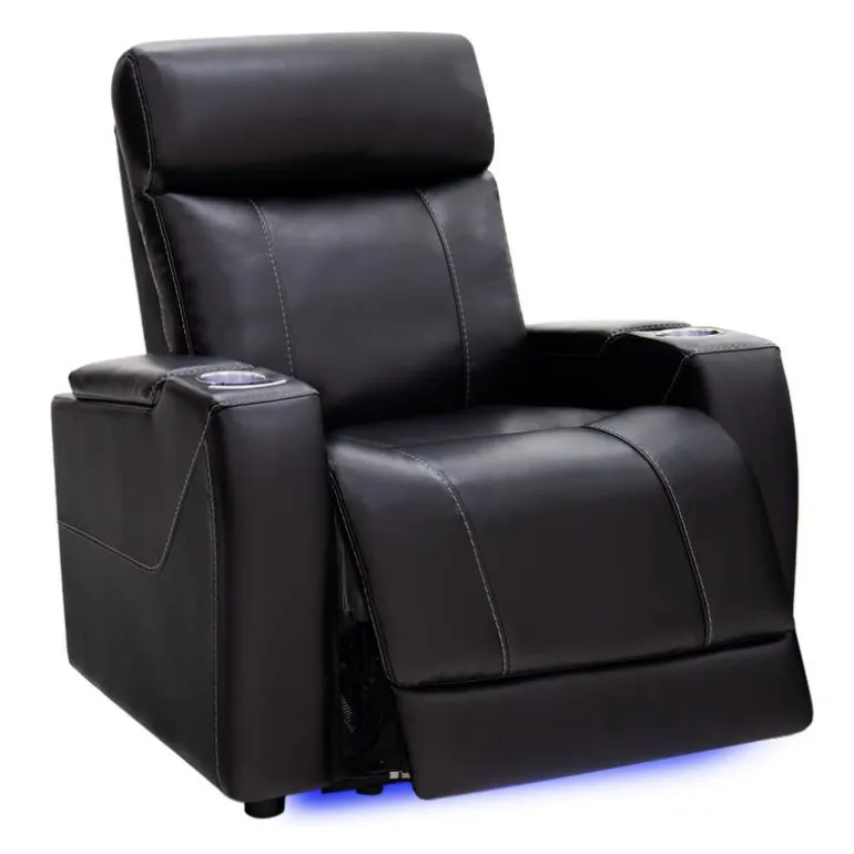 Power Recliner with Built-In Audio System - Black