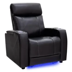 Power Recliner with Built-In Audio System - Black