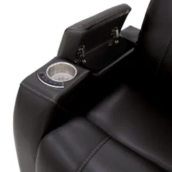 Power Recliner with Built-In Audio System - Black