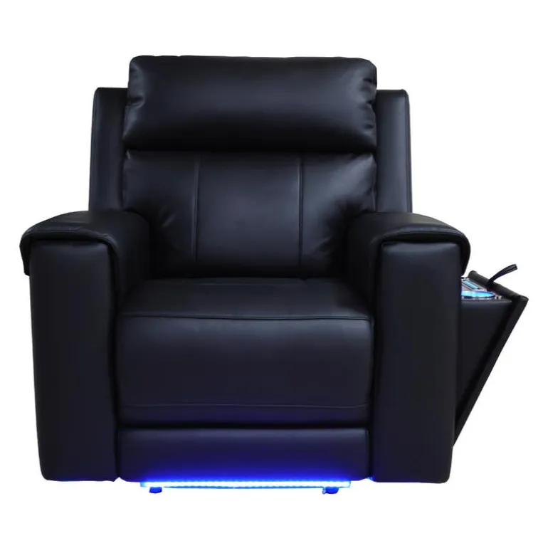 Power Recliner with Massage, Heat, and Retractable Console with Built-In Sound System