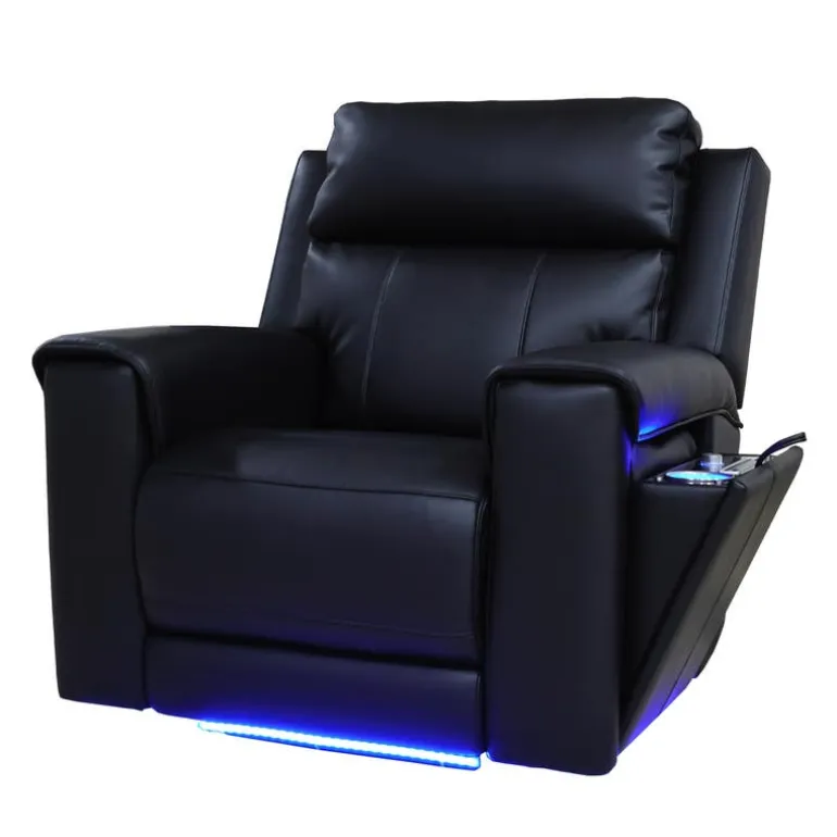 Power Recliner with Massage, Heat, and Retractable Console with Built-In Sound System
