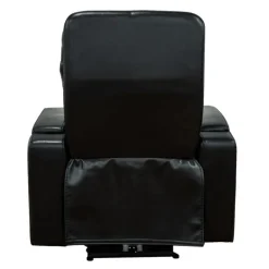 Power Recliner with Storage, Cup Holders and LED Lighting - Black
