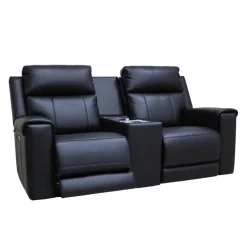 Power Reclining Loveseat with Massage, Heat, Console, and Built-In Sound System