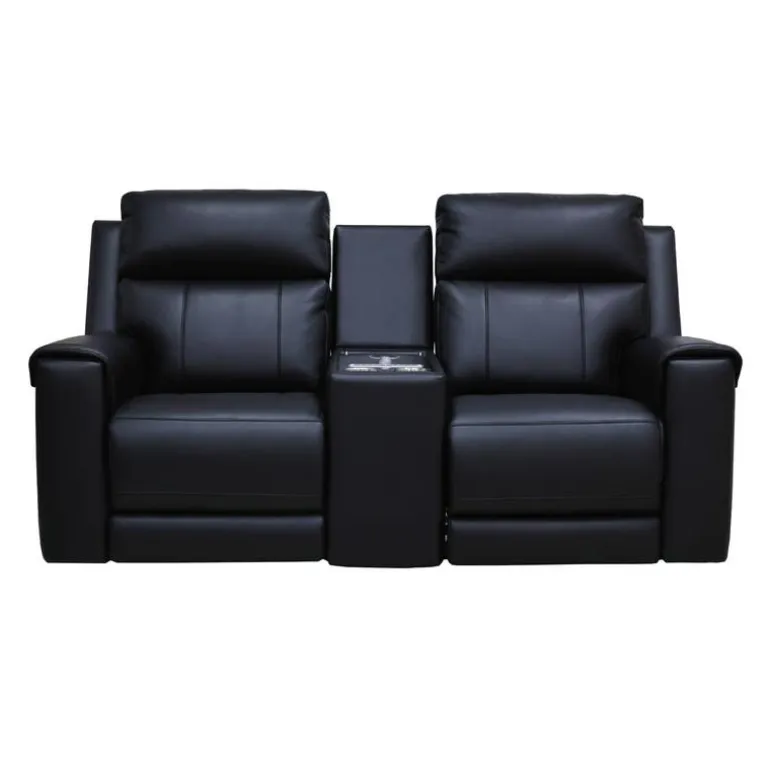 Power Reclining Loveseat with Massage, Heat, Console, and Built-In Sound System