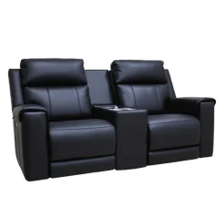 Power Reclining Loveseat with Massage, Heat, Console, and Built-In Sound System