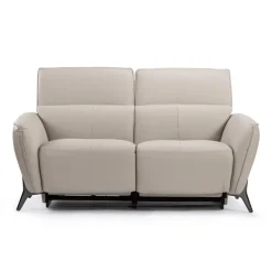 Power Reclining Loveseat with Adjustable Headrests - Genuine Leather