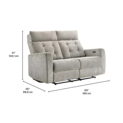Power Reclining Loveseat with Adjustable Headrests