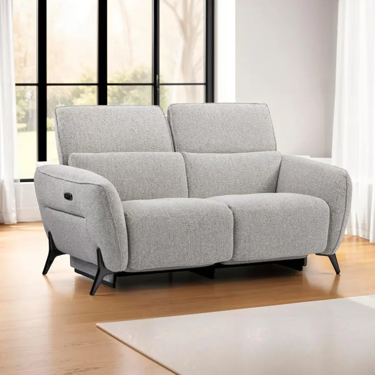 Power Reclining Loveseat with Adjustable Headrests - Fabric