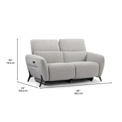 Power Reclining Loveseat with Adjustable Headrests - Fabric