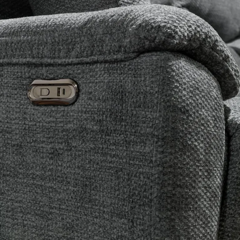 Power Reclining Loveseat - Grey