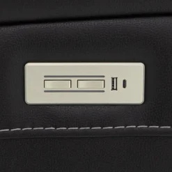 Power Reclining Loveseat with Adjustable Headrests, Console and Immersive Sound System