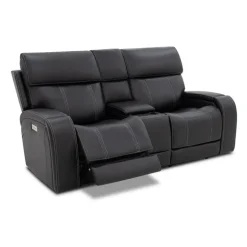 Power Reclining Loveseat with Adjustable Headrests, Console and Immersive Sound System
