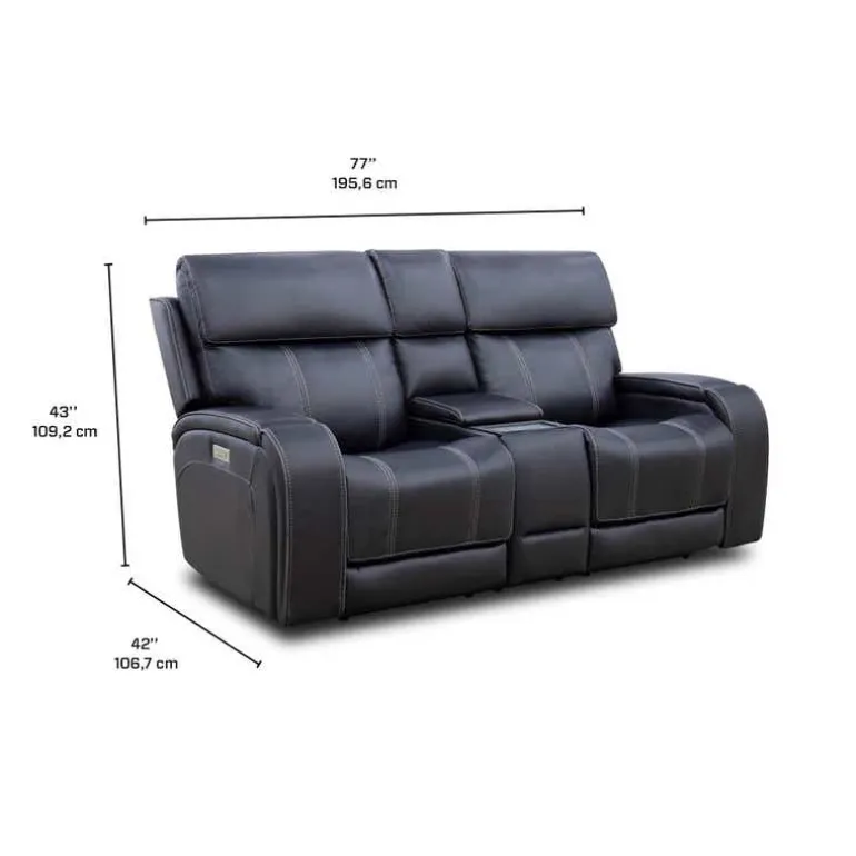 Power Reclining Loveseat with Adjustable Headrests